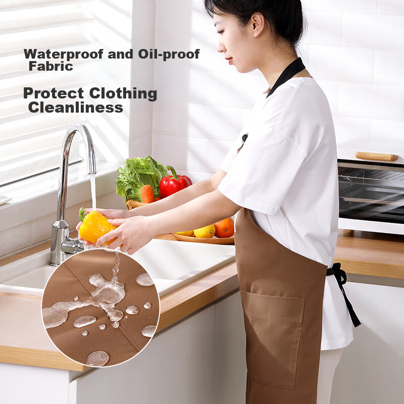 MARYYA Apron, Kitchen Waterproof And Oil-Proof Coverall, Unisex Chef's Wear, Coffee Brewing And Baking, Shoulder-Hanging Work Uniform