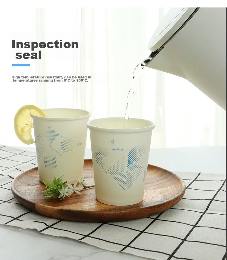 Jiecheng Disposable Paper Cups, 245ml Thickened Paper Cups, 1000 Pieces Per Box, 9 Oz Thickened 4