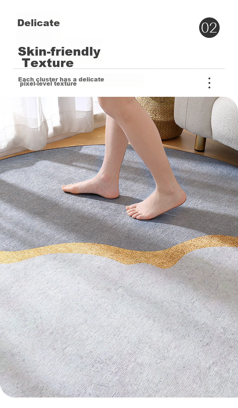 Dajiang Computer Chair Floor Mat, Gaming Room Carpet, Bedroom Soundproof Round Computer Chair Mat, Gaming Chair Floor Pad 11
