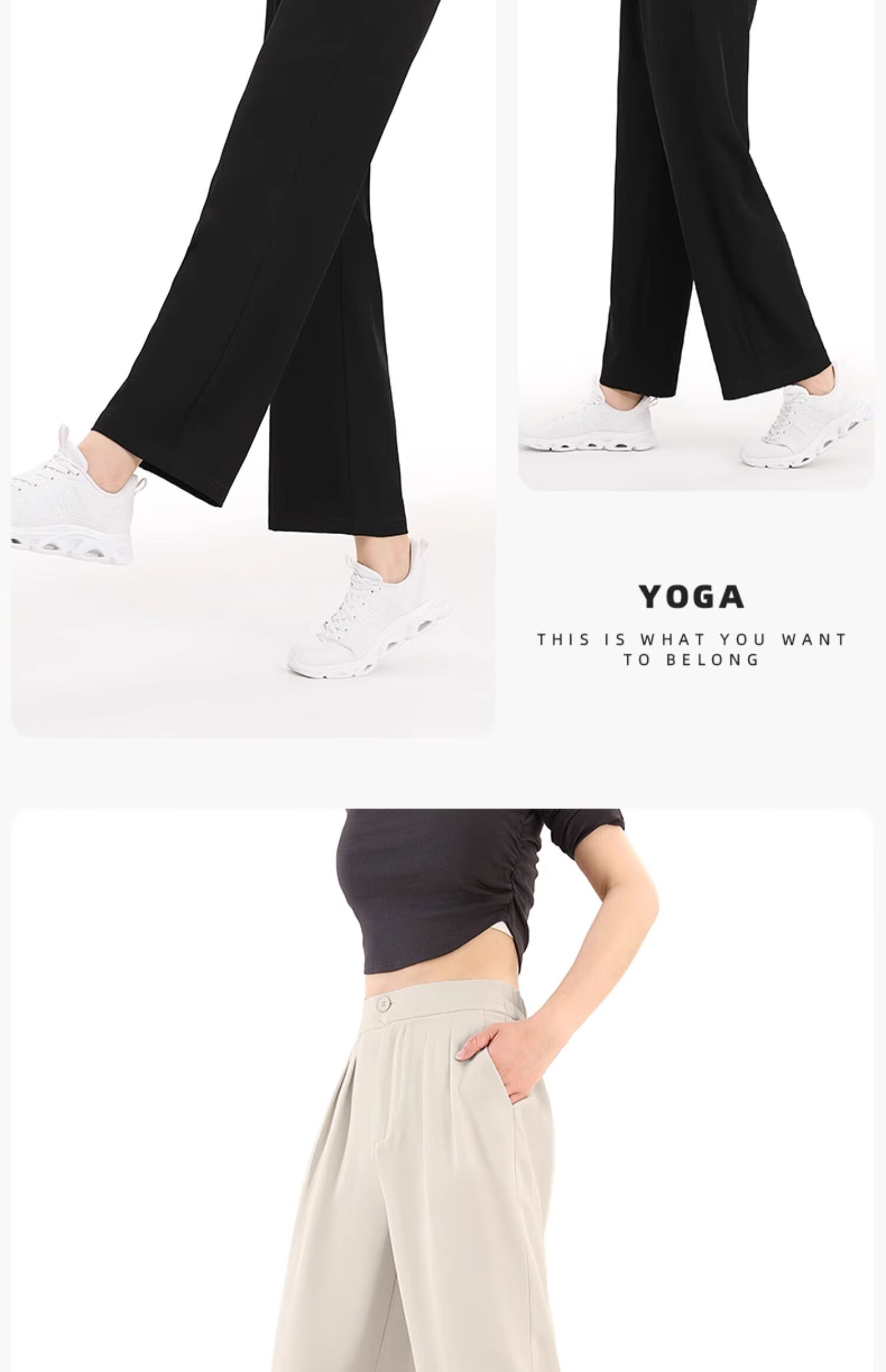 CAMEL Korean-Style Dress Pants, Black, Loose Casual Trousers, Apricot Color, High-End Drape, Straight-Leg Wide-Leg Pants Y24BY09012 15