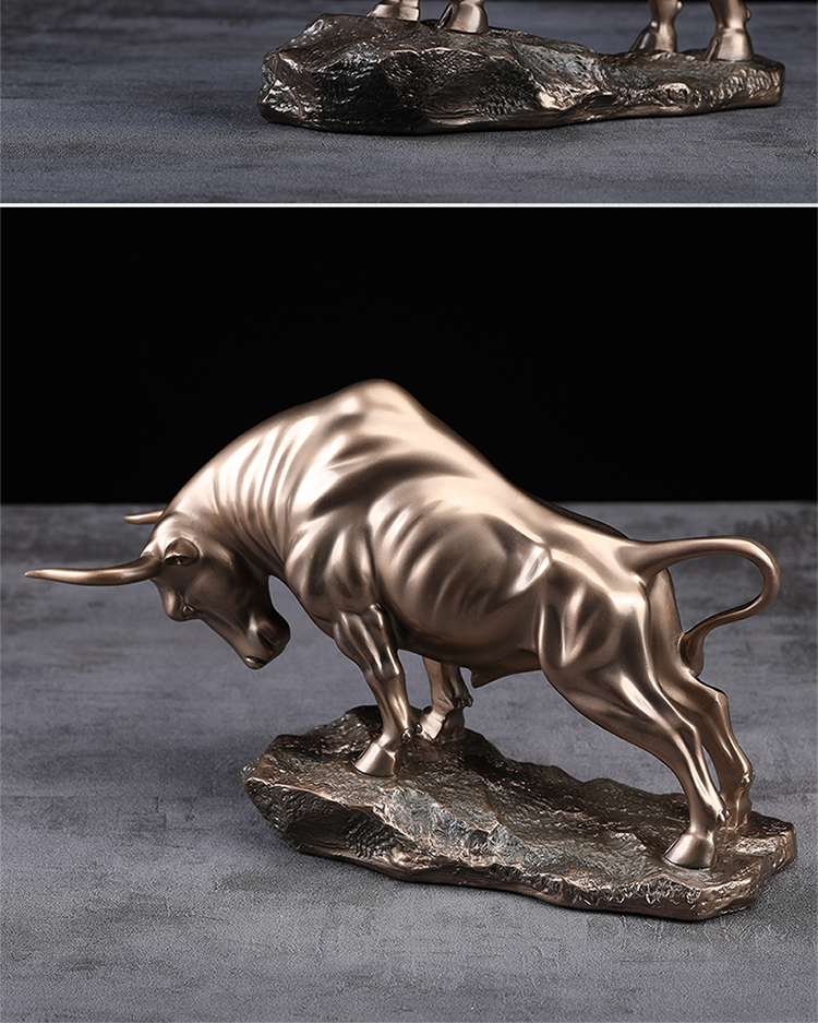 牛气冲天斗牛摆件开业送礼商务礼品家居客厅玄关办公室装饰品摆设生肖