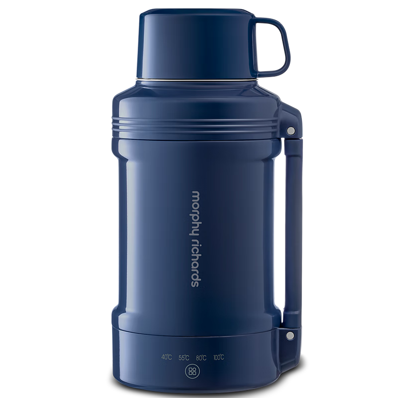 Morphyrichards Electric Kettle, Portable Travel Kettle for Home And Outdoor Use, 1L Large Capacity, Double-Layer Stainless Steel, Automatic Water Boiler, New Electric Kettle Design MR6061 Blue