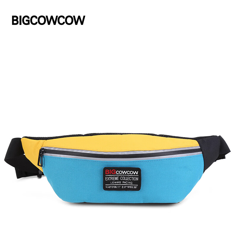 BIGCOWCOW Crossbody Bag for Men And Women, Chest Pack, Casual Shoulder Bag, Waist Pack, Messenger Bag, Men's Bag, Sports Bag for Women, Blue/yellow