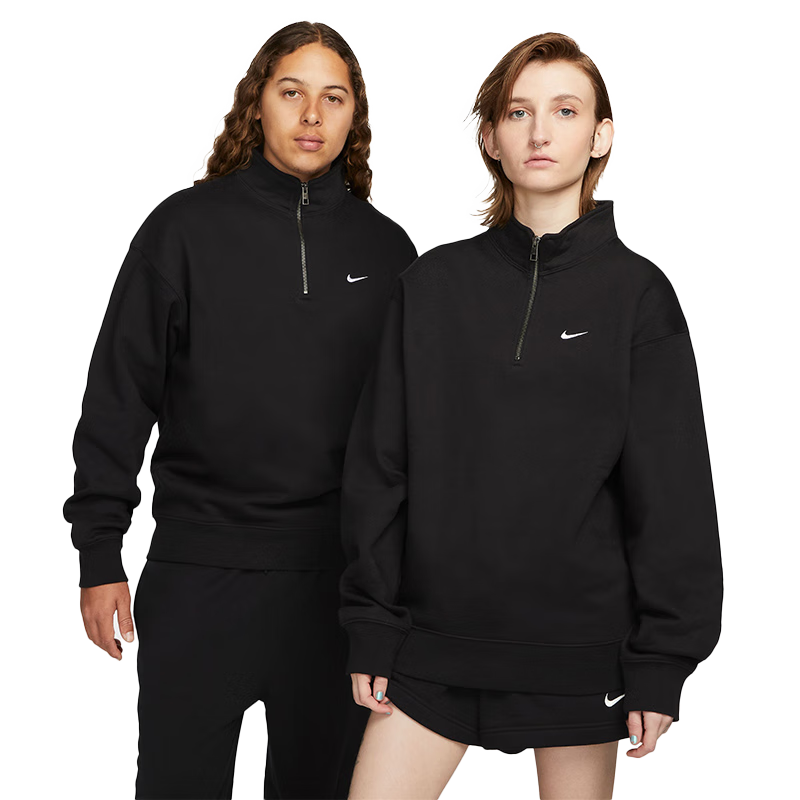 NIKE Men's Sports Winter Fleece-Lined Sweatshirt, Oversize Loose Fit Versatile DQ5209-010, Black, 2XL