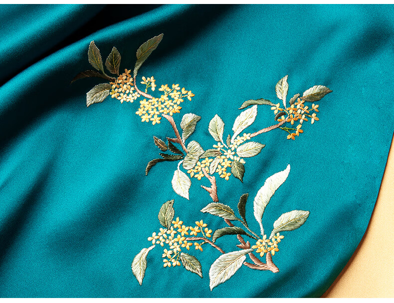 Zhijinlou Suzhou Embroidery Silk Scarf for Women, Chinese Style Business Gift, Mulberry Silk Handmade Embroidered Scarf, Bookmark Pen Set, Birthday Present 17