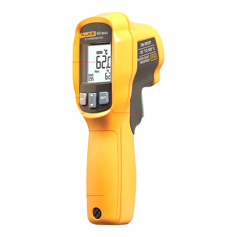 FLUKE 62 MAX/CHINA Handheld Infrared Thermometer Infrared Temperature Gun -30 to 500°C