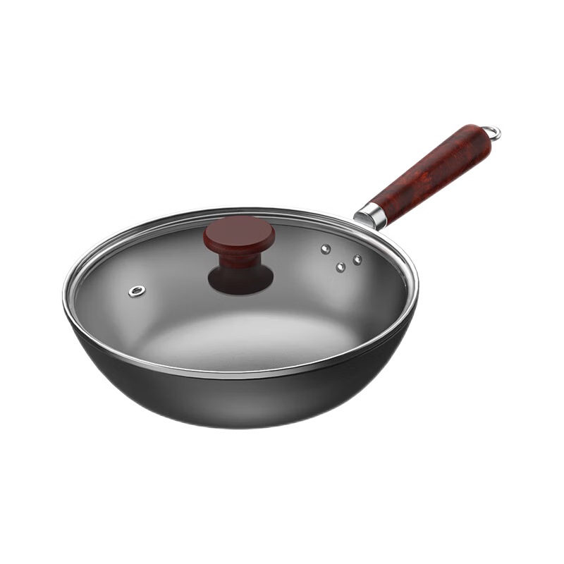 SUPOR Cast Iron Wok, Healthy Non-Coated Iron Pan, 30cm, Suitable for Open Flame Or Gas Stove Cooking