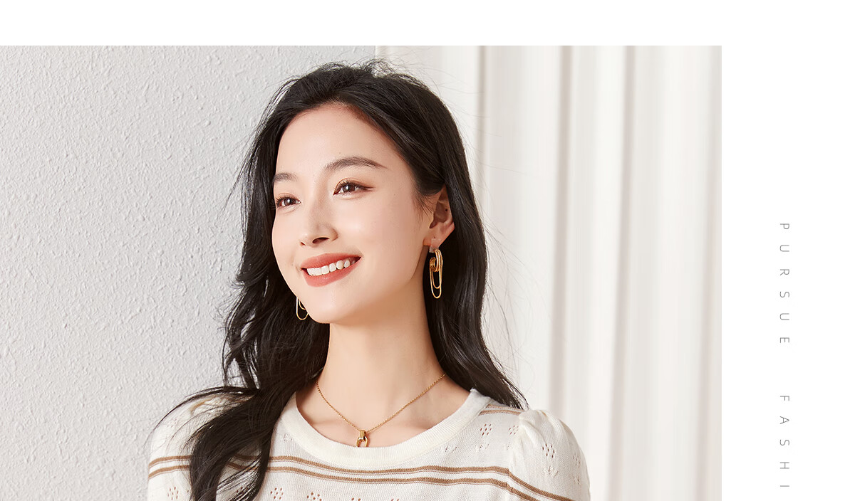 Chushen Women's Autumn And Spring Knit Sweater, Fashionable Casual Round Neck Hollow Striped Thin Long-Sleeve Knitted Top S61Z163 10