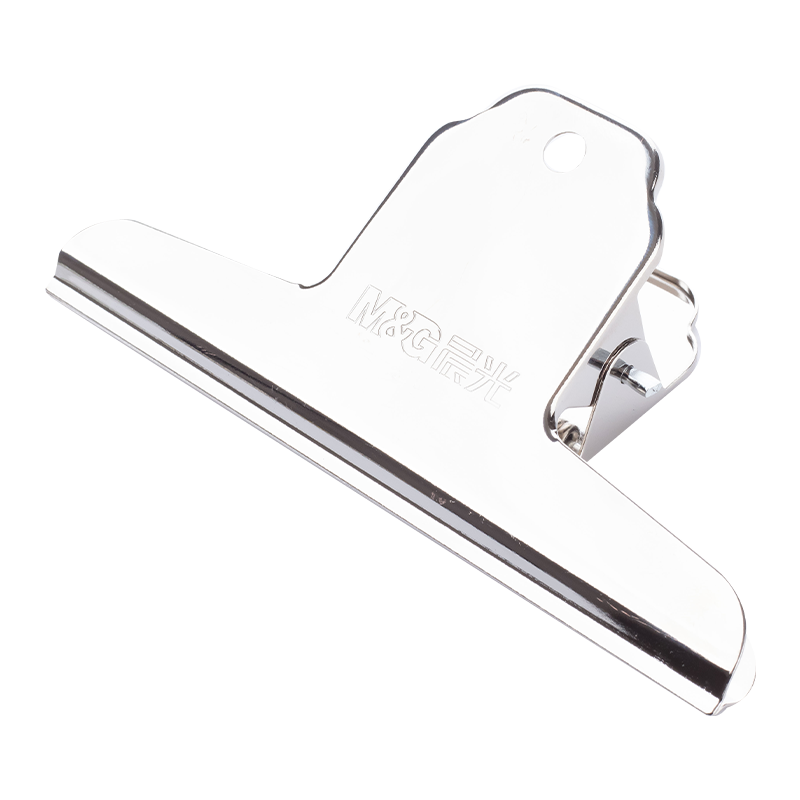 M&G Stationery 145mm Mountain-Shaped Bill Clip, Financial Document Clip Metal Bill Clip Clipboard, Office Supplies, Large Size, Pack of 2 ABS92639