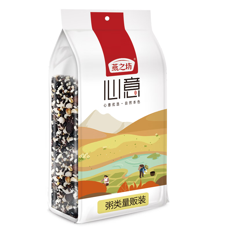 燕之坊五黑八宝粥2斤11种谷物 黑米 芡实米 血糯 腊八粥米原料