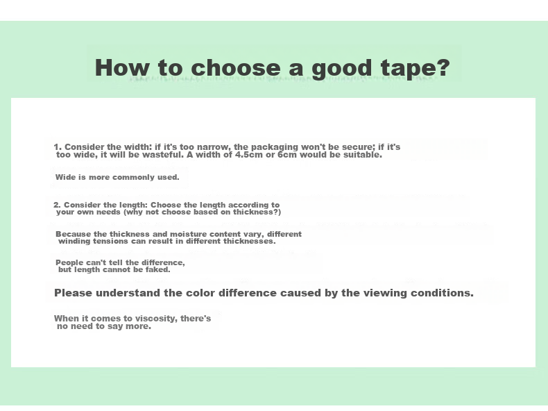 Jinghuisichuang Packing Tape, Transparent Tape, 45mm*100y*50μm, Stretch-Resistant, Highly Transparent 10