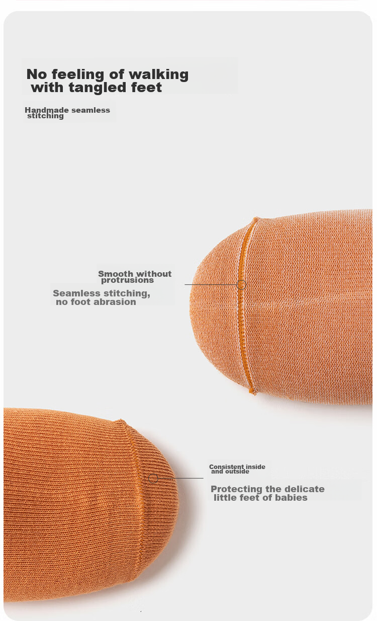 BALABALA Children's Socks, Spring And Autumn, Boys And Girls Cotton Socks, Solid Color Baby Toddler Mid-Calf Socks, Five Pairs Pack, 208924172205 4