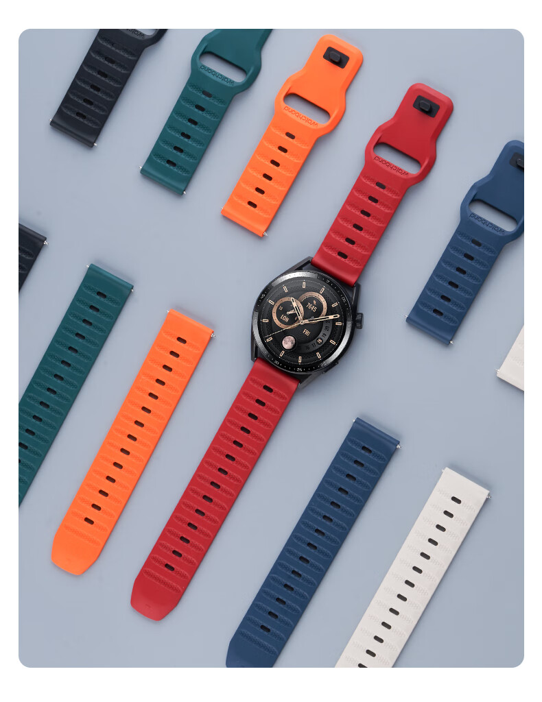Watchbond Compatible with Huawei Watch 6/6 Pro/5/GT7 Pro/6 Pro Strap, GT7/6/5/4 Men's FKM Fluoroelastomer Watch 4 Pro Business Style 46mm Wristband 20