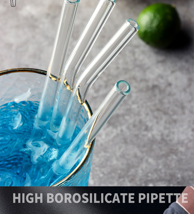 BJ High Borosilicate Pipette Set, Cold And Hot Resistant Non-Disposable Pipettes And Stirring Spoons, 4 Pipettes + Storage Box + Pipette Brush 9