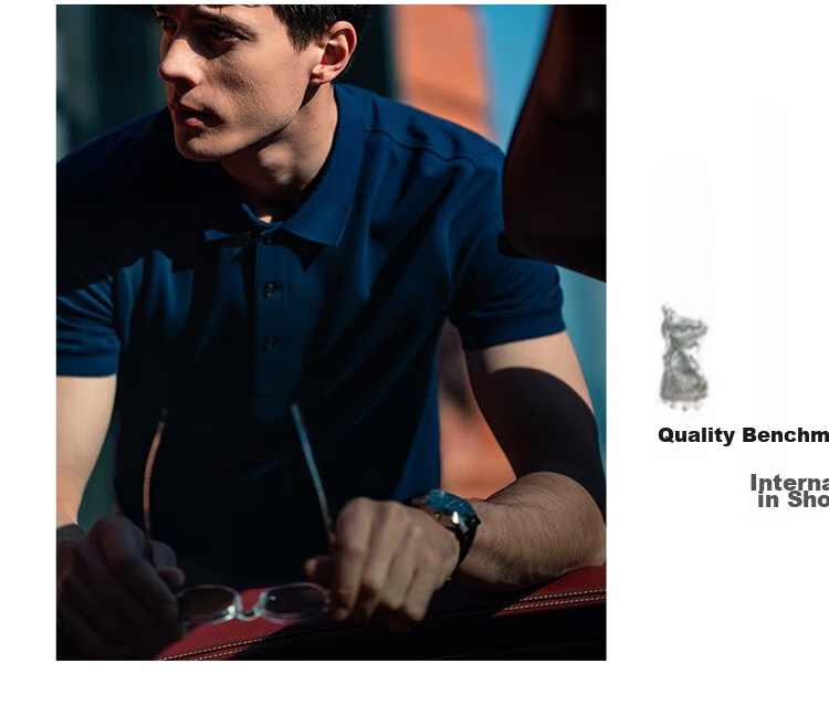 Mr.Bu T-Shirt Spring And Summer Short-Sleeve Polo Shirt, Solid Color Men's Clothing, Middle-Aged Casual Undershirt, Deep Royal Blue, L/175 4