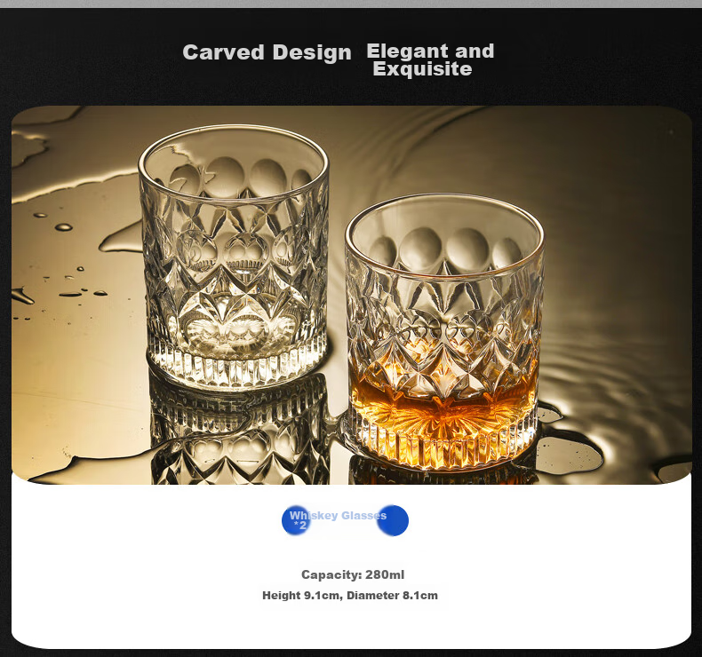 QINGPINGGUO Glass Cups, Water Cups, Tea Cups, Beverage Cups, Wine Glasses, Liquor Glasses, Whiskey Glasses, 220ml*6 Pieces, Colorful Box Packaging 3