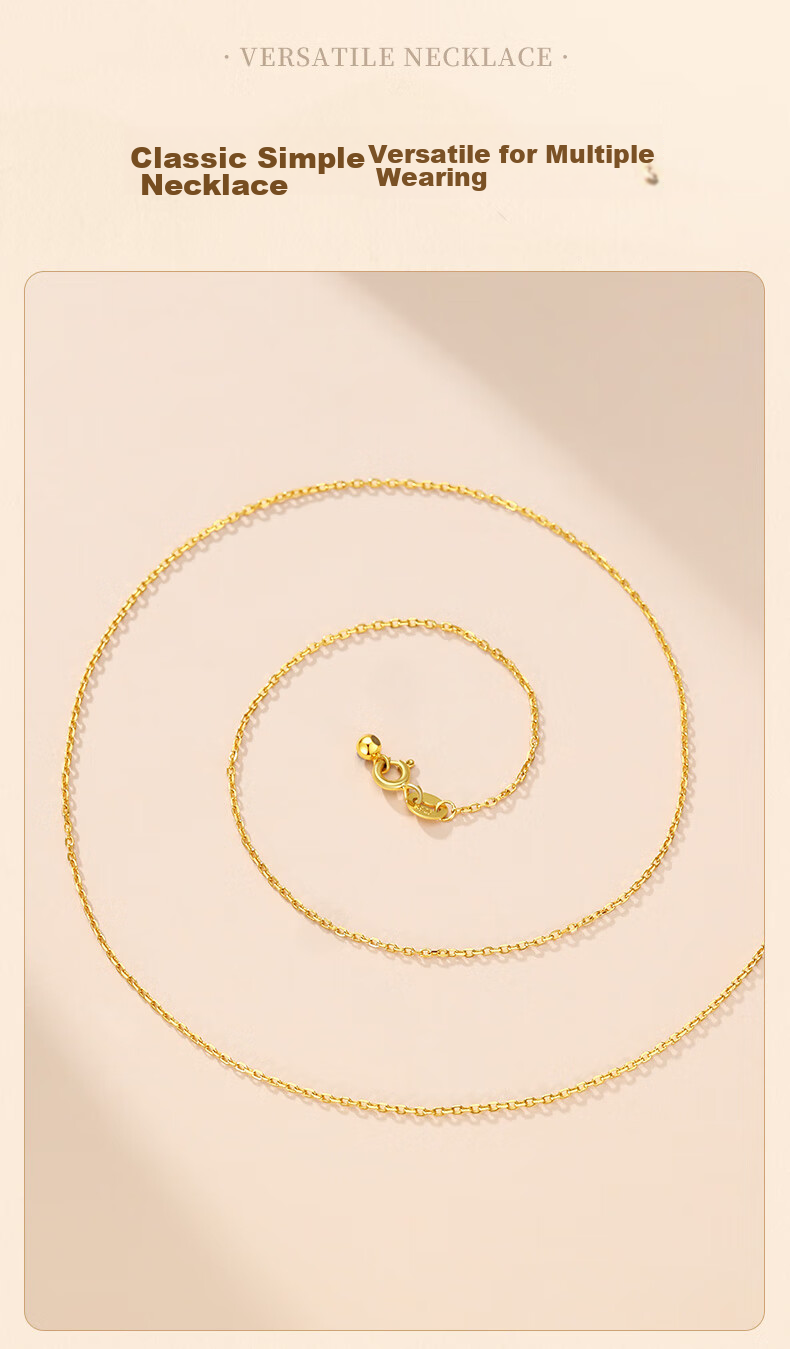 GLTEN Women's Plain Gold And Silver Chain Necklace, Versatile Pendant, Everyday Accessory, Gift for Girls 2