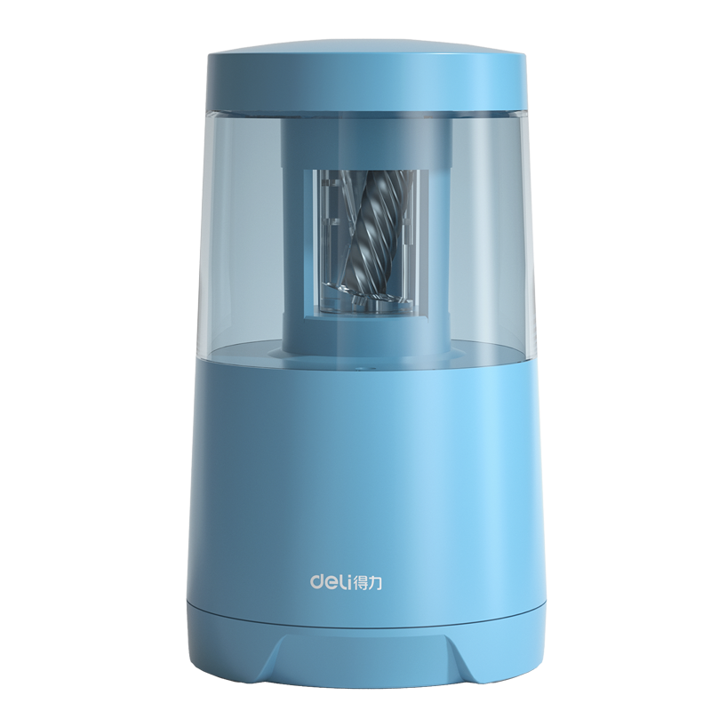 Deli Dual Power Electric Pencil Sharpener with Automatic Lead Disposal, Push-Type Pencil Sharpener, Student Stationery Exam Tool, Children's Birthday Gift for Boys And Girls