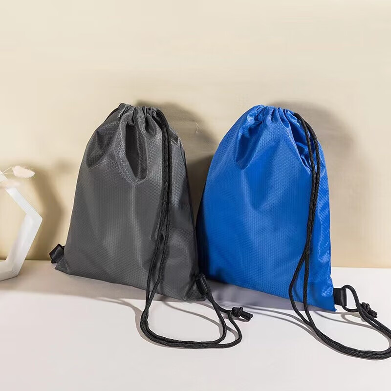 EEKIKS Drawstring Closure Storage Bag Travel Backpack, Running Sports Outdoor Travel Bag Portable Double Shoulder Bag, Blue 15