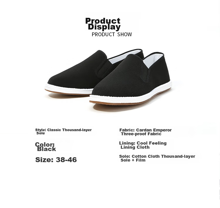 Laomeihua [Classic Mugwort Style], Traditional Beijing Cloth Shoes with Thousand-Layer Sole, Breathable And Foot-Friendly Slip-Ons, Size 38 21
