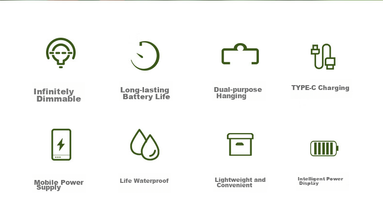 TCL Outdoor Camping Light, Retro Atmosphere Lamp, Long-Lasting Battery Life, Tent Lighting, LED Hanging And Handheld Lamp 2