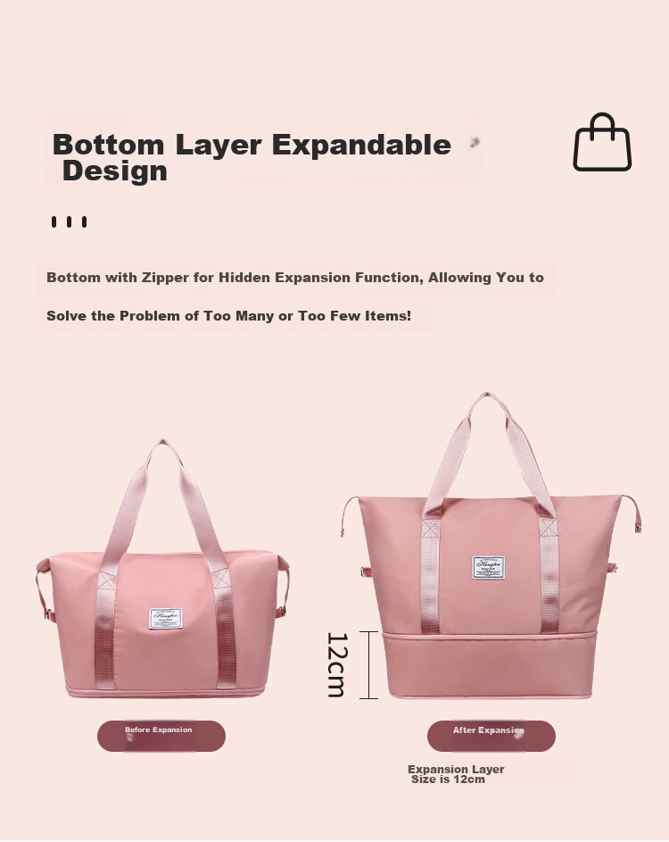 Aibaoshi Maternity Hospital Bag, Large Capacity Luggage for New Mothers, Postpartum Storage Bag, Hospital Admission Handbag, Beige M398 11