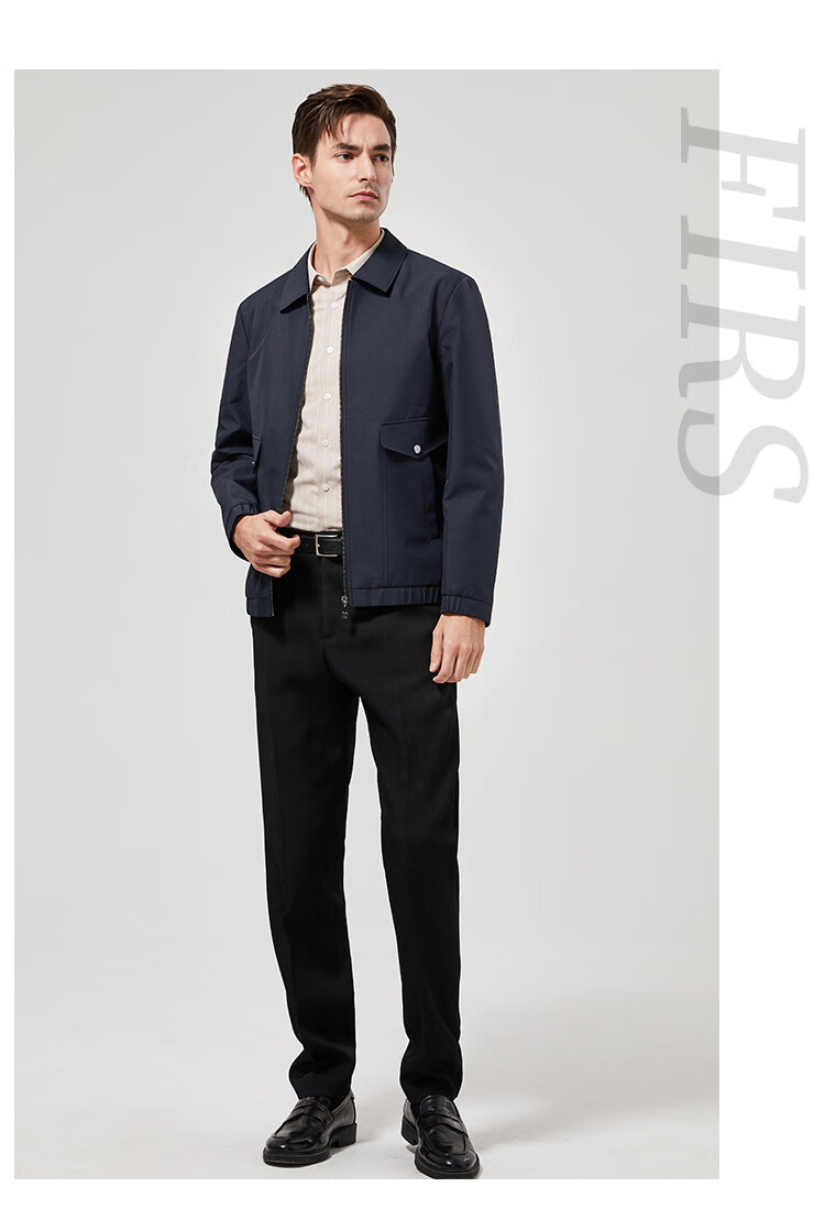 FIRS [Sanfang Technology Workwear Pocket] Men's Jacket, Spring And Autumn Fashion Casual Business Short Coat with Lapel 5