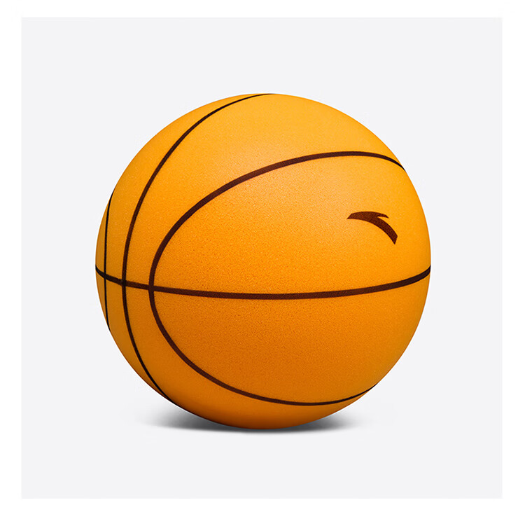ANTA Silent Basketball, Size 5, Children's Bouncy Ball, Indoor Noiseless Training Toy Ball, Soft Leather Ball, Silent Ball, Orange 5
