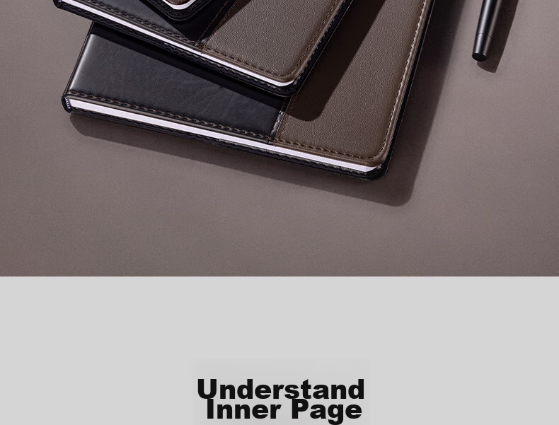 Deli 25K 120-Sheet Fashion Contrasting Color Business Leather Notebook, Meeting Journal Diary Notebook Stationery Office Supplies 7911 11