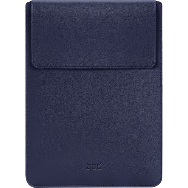 JPLAYER Laptop Sleeve Compatible with Lenovo, Xiaomi, Huawei, Apple Macbook 12-14 Inch Simple Lightweight Leather Computer Protective Case, Royal Blue