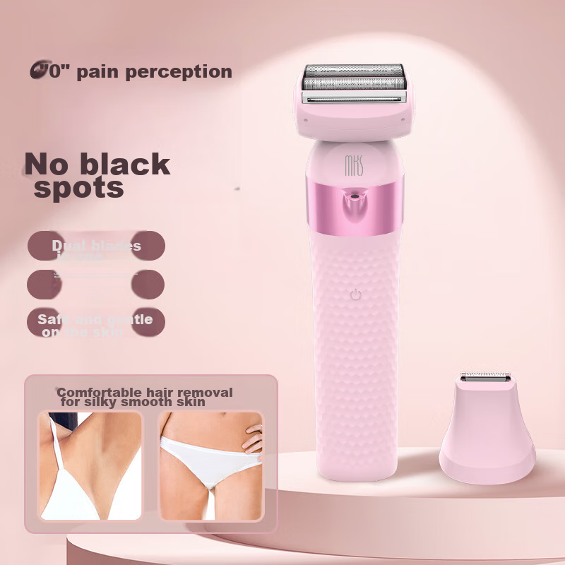 MKS Electric Personal Hair Removal Device, Full-Body Shaver for Armpits And Legs, Sideburn Trimmer, Male And Female Anal Hair Removal Tool, Wet And Dry Use, NV8618G