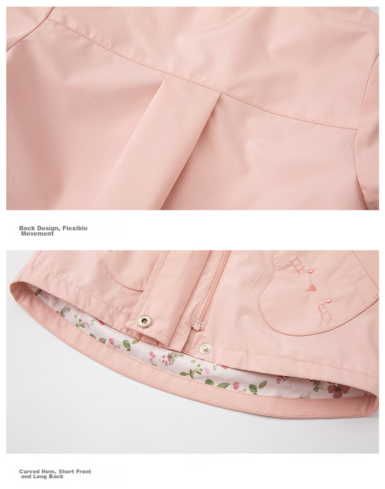 DAVE & BELLA Girls' Outerwear Autumn Jacket, Children's Lightweight Windbreaker, Sweet Hooded Coat for Baby Girls, Trendy 13