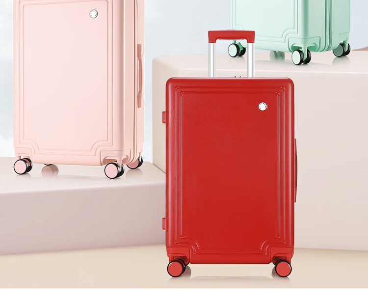 B.L.B.L Luggage, 26-Inch Suitcase, Stylish Travel Case, Password Lock, Large Capacity Leather Suitcase for Men And Women, White Color 15