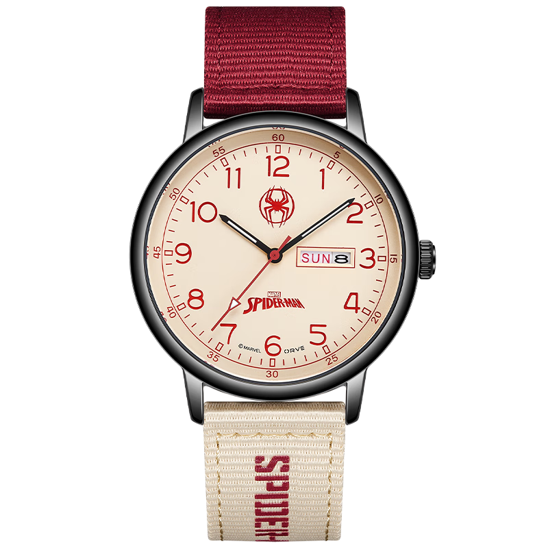 Disney Marvel Watch for Men, Middle And High School Students, Stylish Retro Dual Calendar Youth Waterproof Watch MV-9337R1