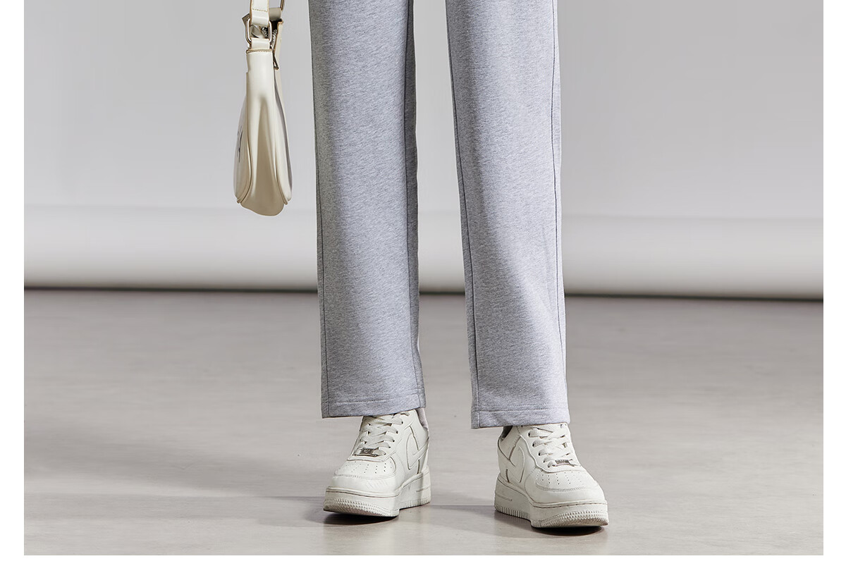 Chushen Spring Autumn Women's Elastic High Waist Slim Straight Korean Student Sweatpants Casual Pants S137R1257 16