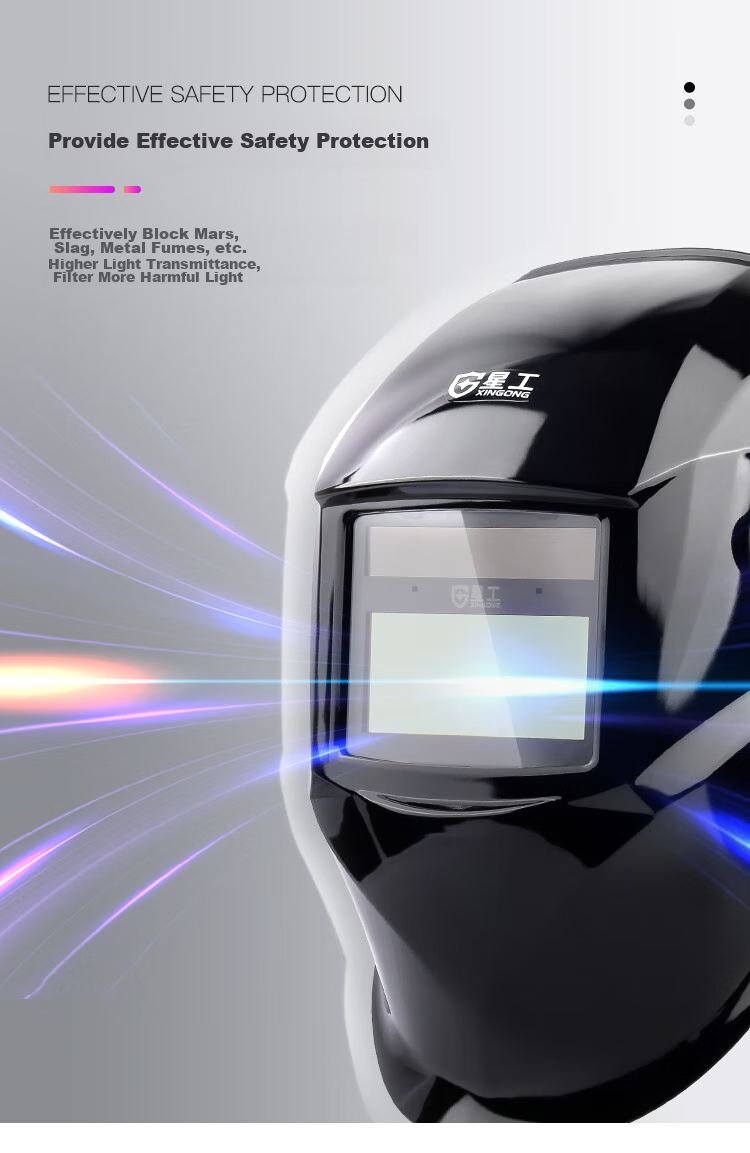 XINGGONG Welding Helmet with Auto-Darkening Thickened Face Shield, Welding Head-Mounted Protective Face Shield with Replaceable Battery, XGH692 4