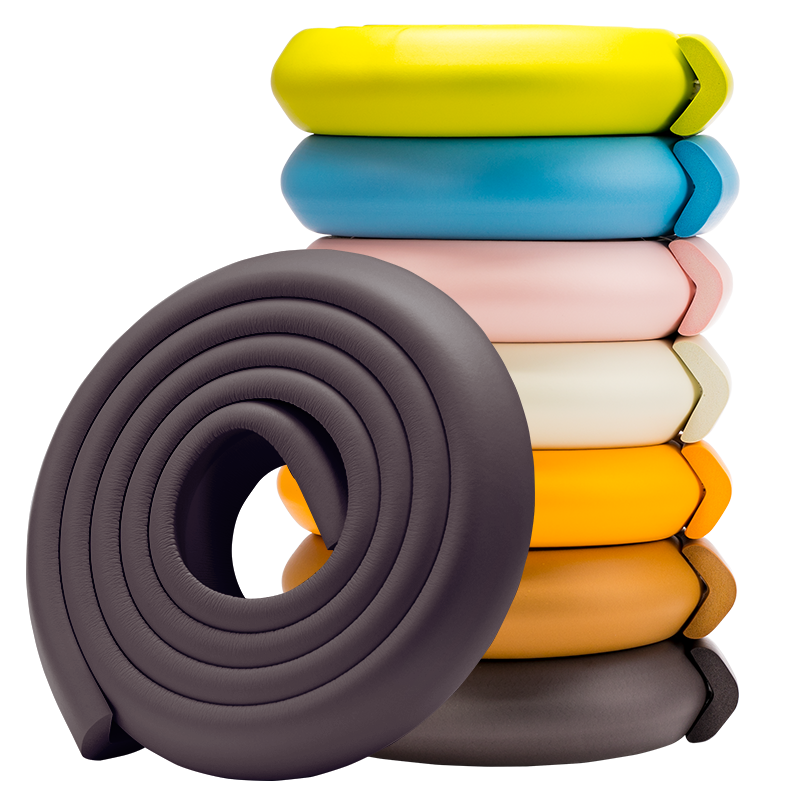 Babyprints Children's Anti-Collision Strip, Baby Table Corner Guard Sticker, Anti-Bump Wall Edge Protector, 4 Meters Long, Comes with 3M Eco-Friendly Adhesive, Brow