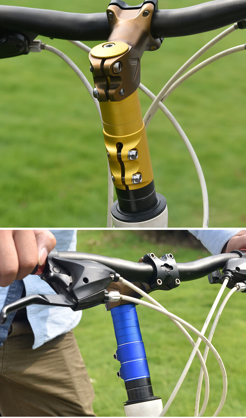 FOREVER Road And Mountain Bike Aluminum Alloy Handlebar Riser Stem Handlebar Lifting Heightening Device Universal Model Standard Black 6