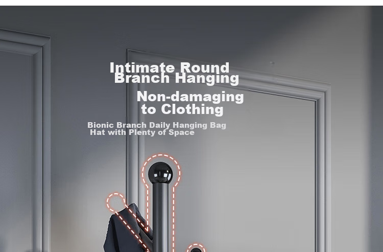 Yicainianhua Clothes Drying Rack, Floor-Standing Movable Bedroom Hanger, Simple Drying Rack for Clothes, Balcony Drying Pole, Coat And Hat Stand, 2006GY 7