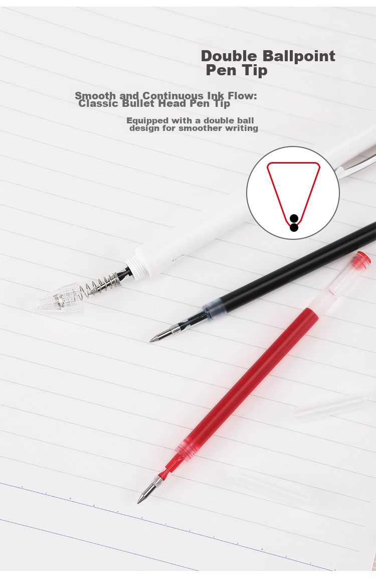 KOKUYO , Black, 1 Pack, Campus Retractable Gel Pen Refill, Office Signature Pen Refill, 0.5mm, WSG-PRR302ND 6