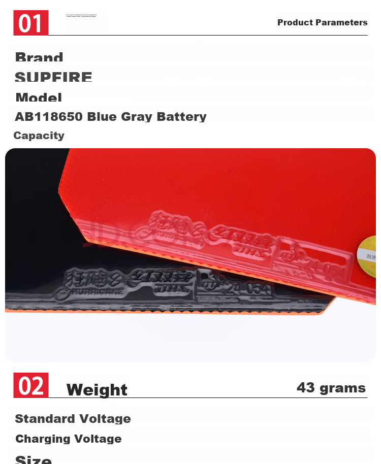 DHS Kuangbiao 8 Rubber Set, Kuangbiao Eight Table Tennis Rubber Inverted Rubber, Red 39 Degrees 2.15mm 8