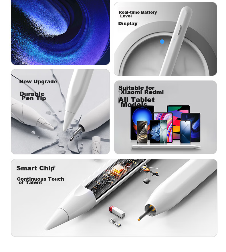 Smorss Capacitive Stylus Compatible with Xiaomi Tablets 8/8Pro/7SPro/Ultra/6/5/Max, Second Generation Inspiration Touch Pen, Xiaomi Writing Stylus, Screen Pen, Drawing And Writing Pe 3