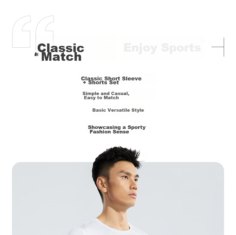 361° Men's Running Workout Set, Summer Fitness Casual Badminton Short-Sleeve Shorts Two-Piece Suit 652414001H-2 4
