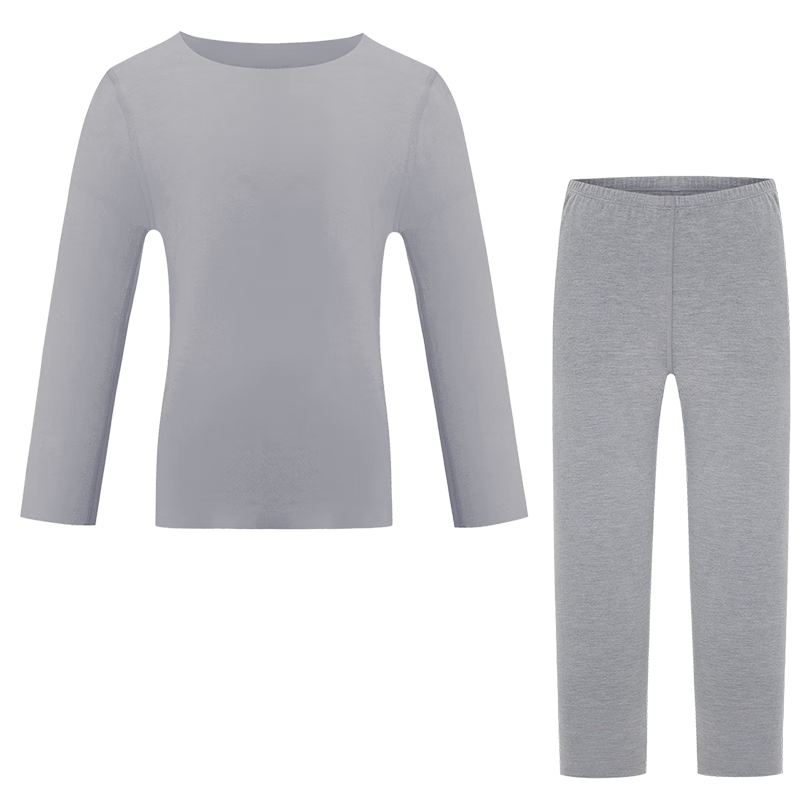 AIMER KIDS Thick Warm Boys' Thermal Underwear Set Gray 160