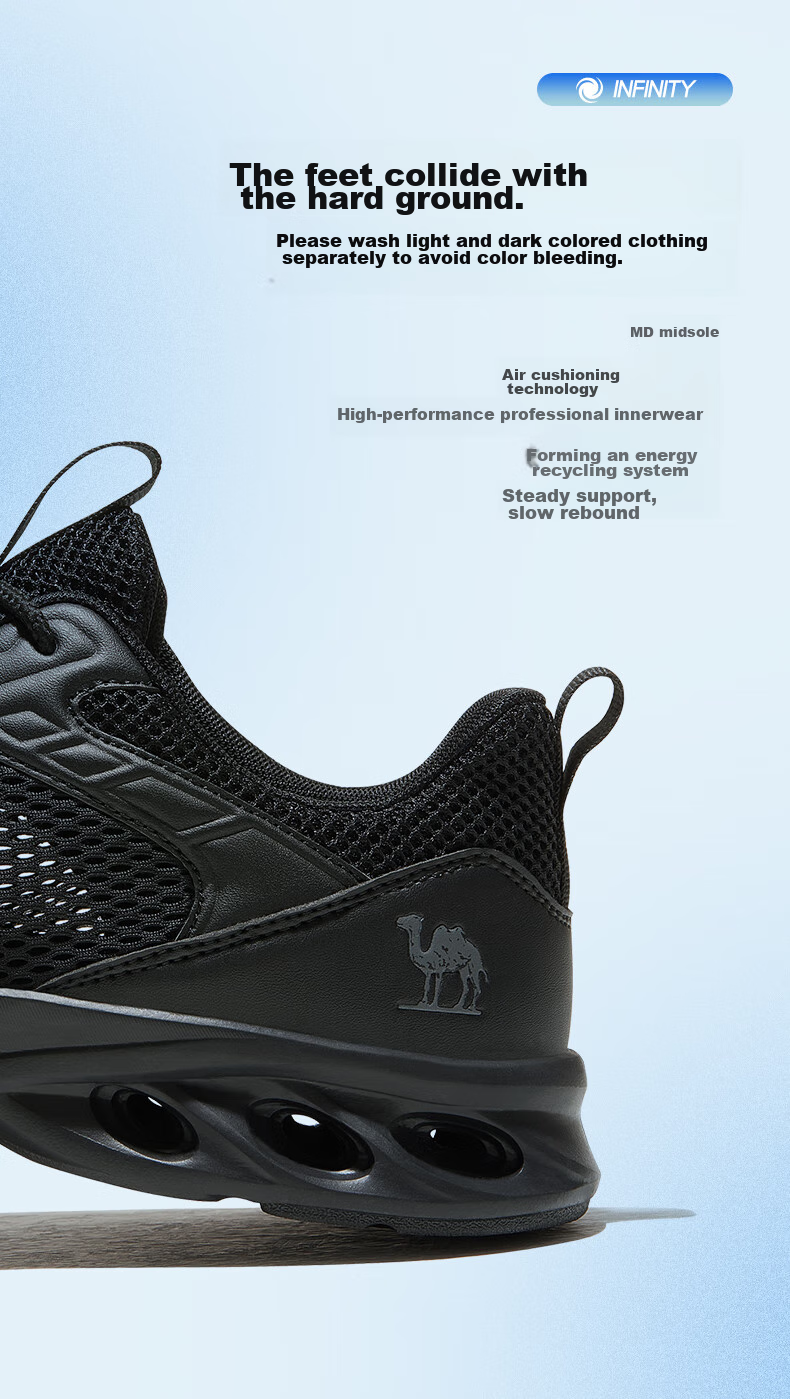 CAMEL Sports Shoes, New Summer Men's Shoes, Breathable Mesh, Non-Slip Shock-Absorbing, Casual Sneakers for Fathers And Elderly 4