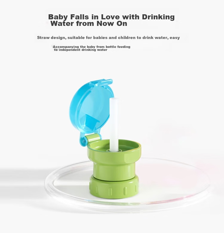 DOCTOR MA Children's Mineral Water Straw Lid Converter, Portable Straw, Baby Drinking Aid, Beverage Bottle Converter with Strap 3