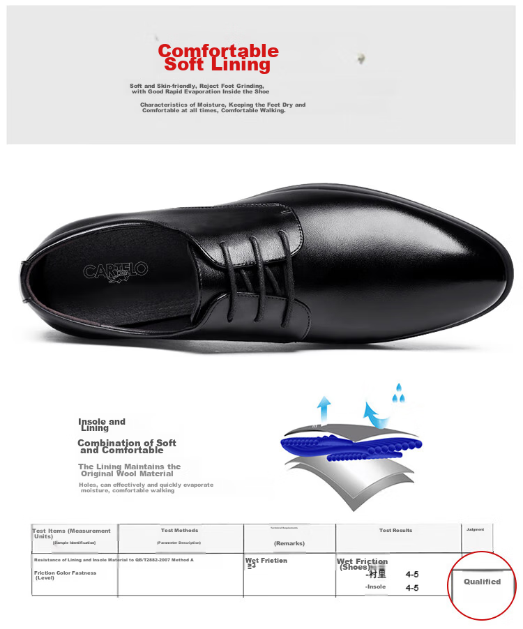 CARTELO Suede Leather Shoes for Men, Business Low-Top Formal Shoes, Men's Professional Office Leather Shoes 9273 Black Size 40 10