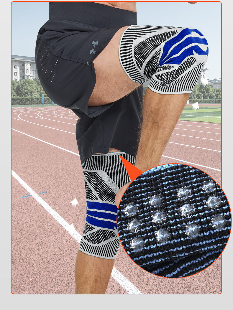 NAILEKESI N Sports Knee Pads Professional Knee Joint Protection Sleeve Basketball Meniscus Patella Equipment Gray One Pair L 10