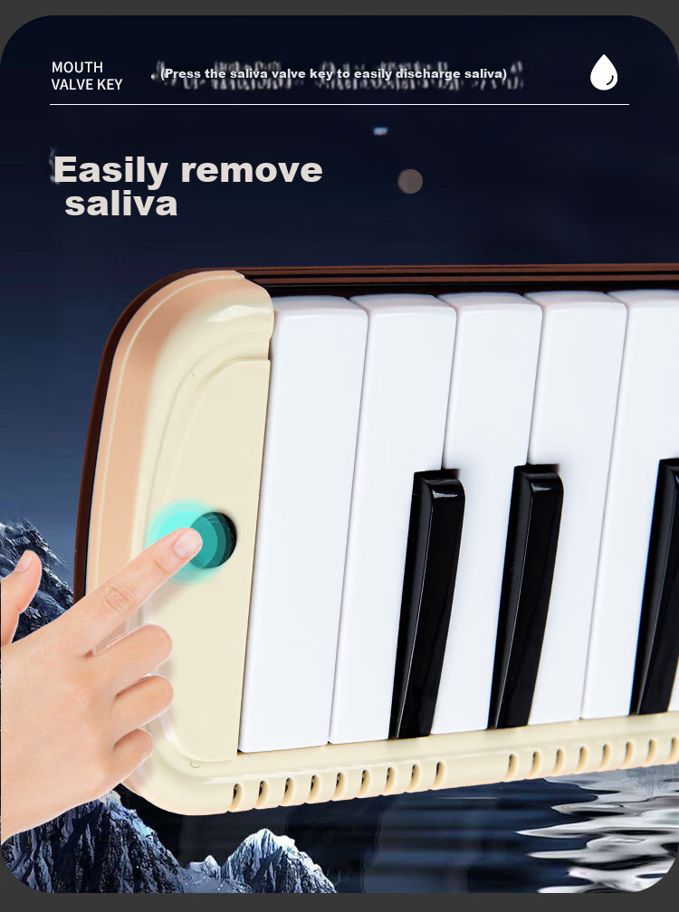 EAST TOP 37-Key Melodica T37, Beginner's Classroom Performance Instrument for Children, Musical Enlightenment Tool, White 10