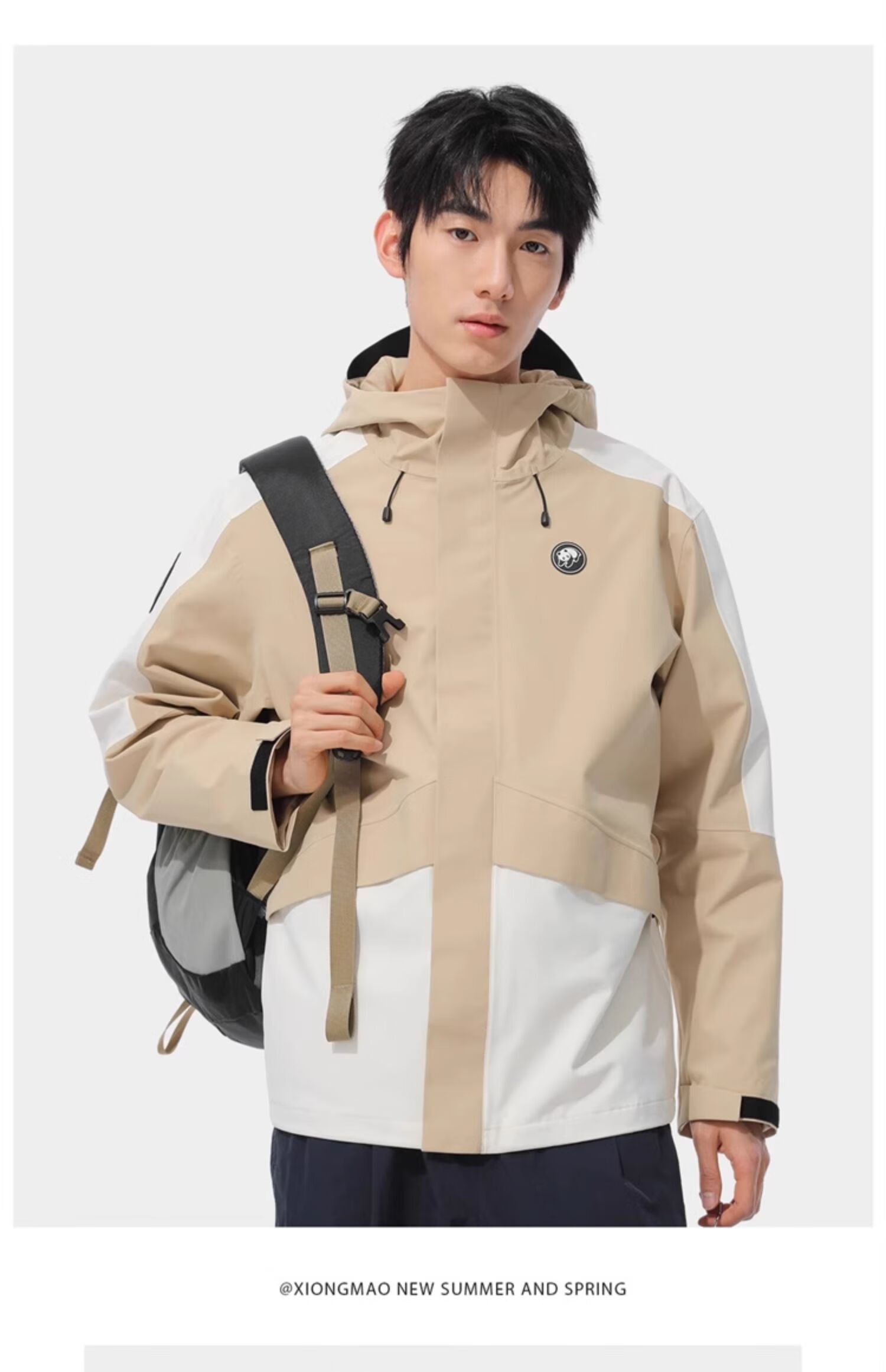 CAMEL Women's Sun Protection Short Jacket, Men's Windproof And Rainproof Outdoor Coat [Panda Co-Branded Edition] A34BA6B194A 23